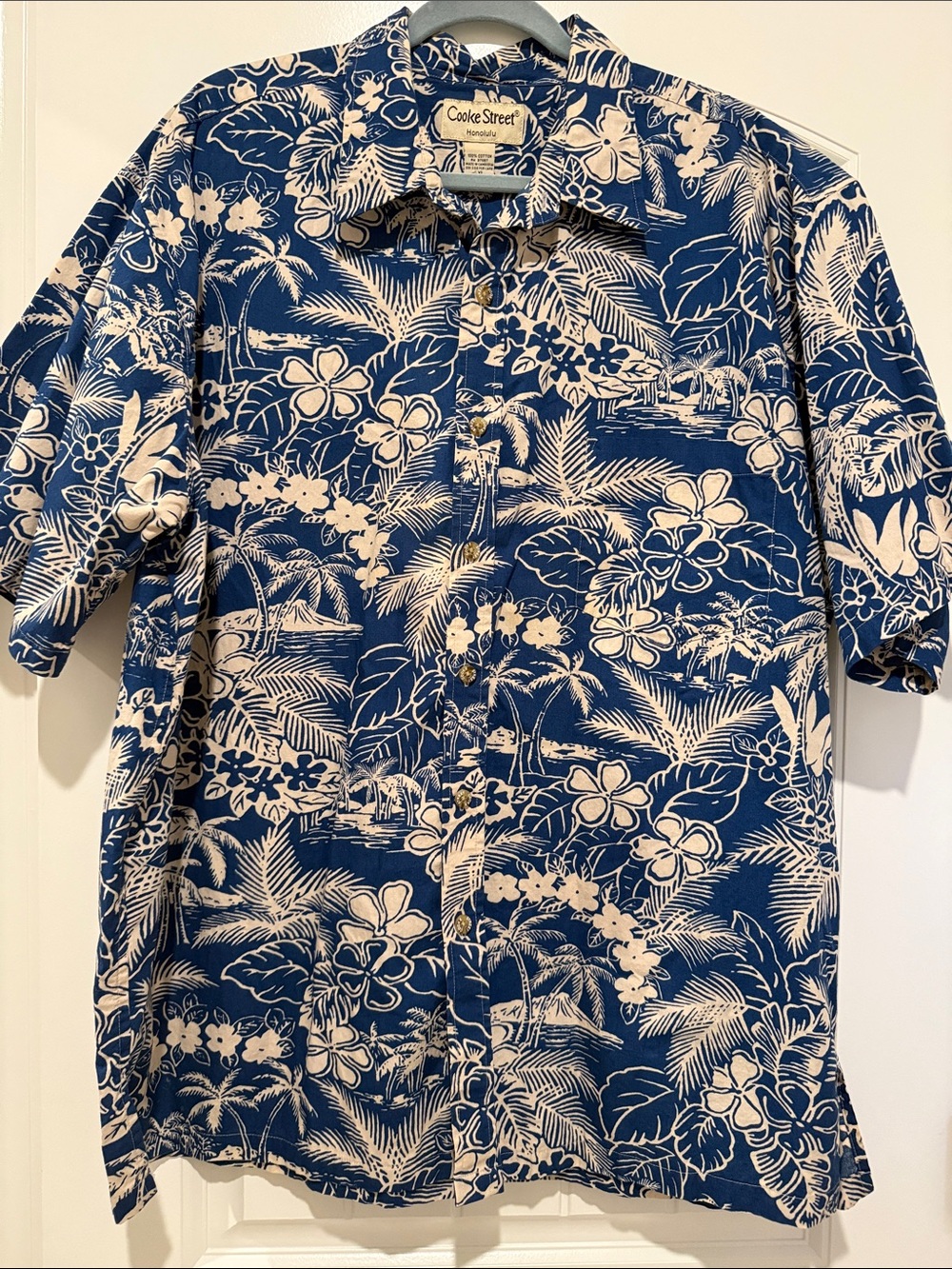 Cooke Street Honolulu Men’s 2XL Blue Hawaiian Aloha Shirt